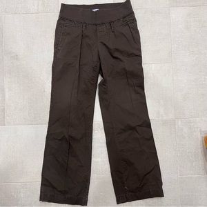 Gap Maternity Wide Leg Brown Pants Sz 10 Long